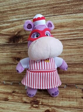 Disney Store Hallie Doc McStuffins Purple Hippo Plush Stuffed Animal Junior